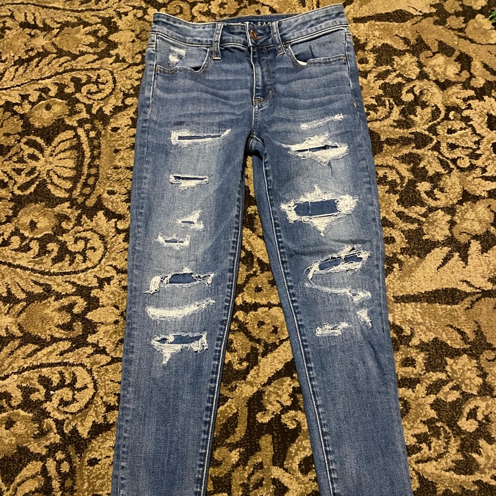 super stretch hi rise jegging crop size 4 regular